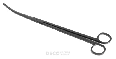 DECO NATURE TOOL С-PRUNER BLACK 28 Черные изогнутые ножницы для аквариума, нерж/сталь
